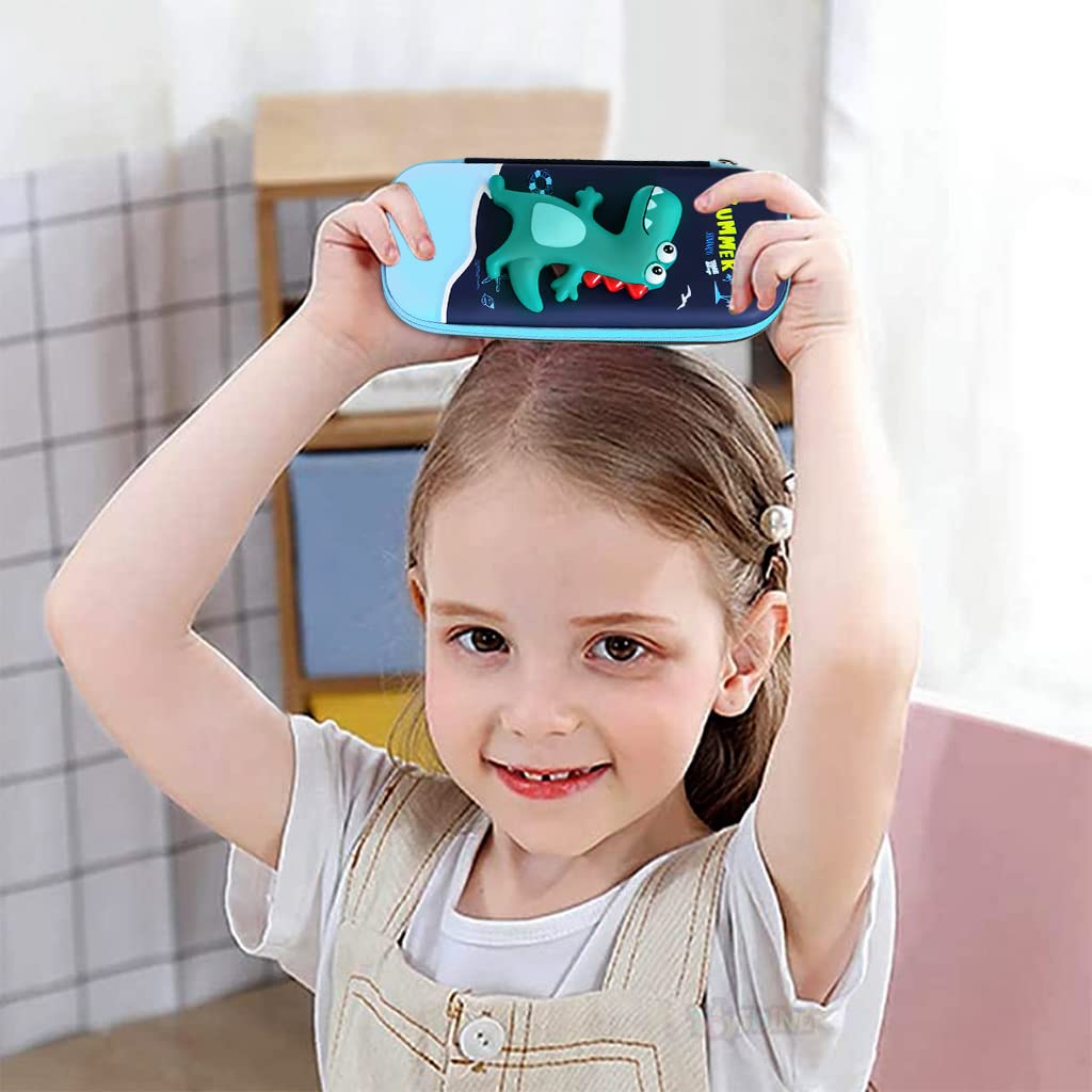 HASTHIP Soft Touch Pencil Case with Compartments, 3D Stereo Cartoon Pencil Box, Large Capacity Zipper Pencil Pouch, Pouch Pen Case Simple Stationery Bag for Teens Girls Adults Student (Dinosaur) HASTHIP Soft Touch Pencil Case with Compartments, 3D Stereo Cartoon Pencil Box, Large Capacity Zipper Pencil Pouch, Pouch Pen Case Simple Stationery Bag for Teens Girls Adults Student (Dinosaur)